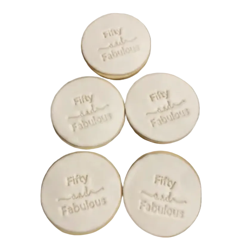 50 & Fabulous Birthday Vanilla Sugar Biscuits