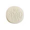 BEST DAD EVER embossed in the center of our signature vanilla sugar biscuit.
