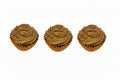 Belgium chocolate frosting and flake chocolate shavings mini double chocolate cupcake.
