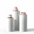Elegant White round plinths 3 sizes